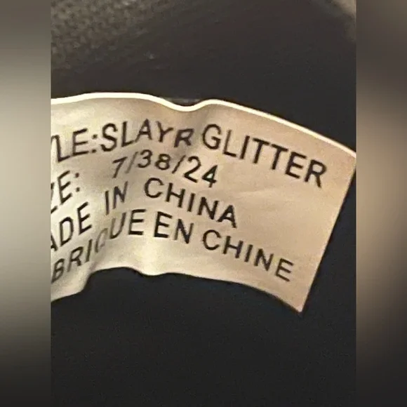 YRU SLAYR GLITTER BLACK PLATFORM BOOTS NWOB rave festival edc - Picture 9 of 9